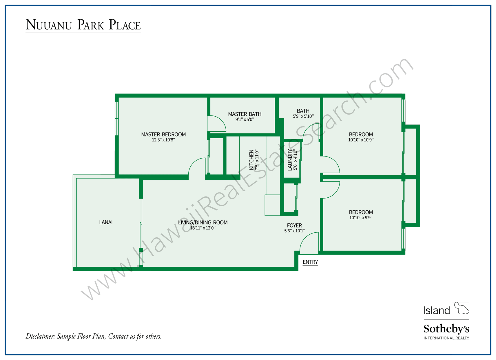 Floor Plan Nuuanu Park Place